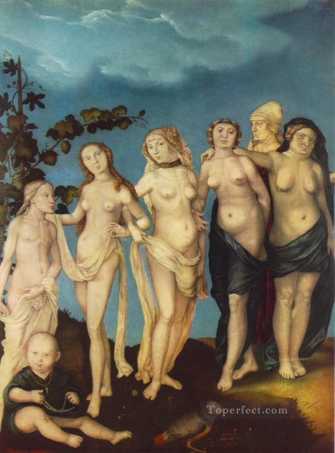 Las siete edades de la mujer El pintor desnudo renacentista Hans Baldung Pintura al óleo